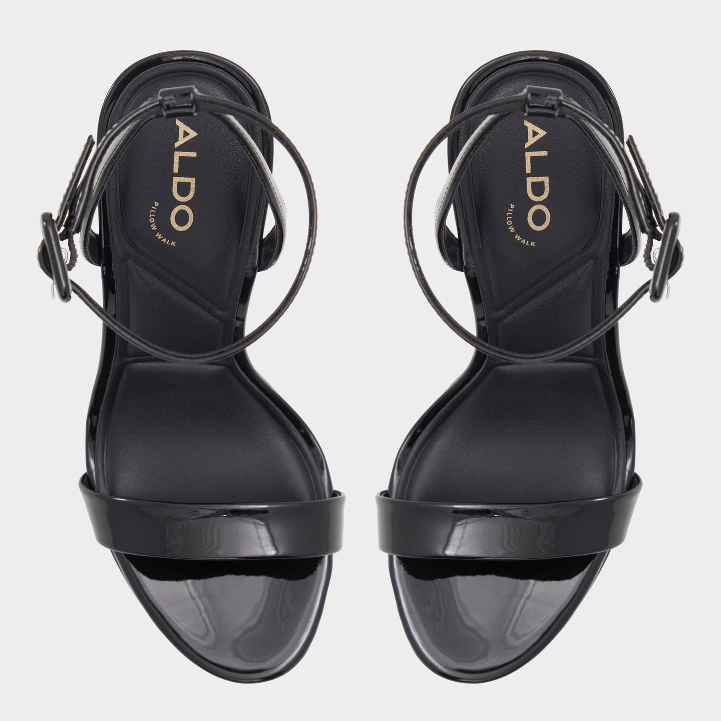 Katelina Black Women's Heeled sandals - Strappy heeled sandal, Stiletto platform - Black