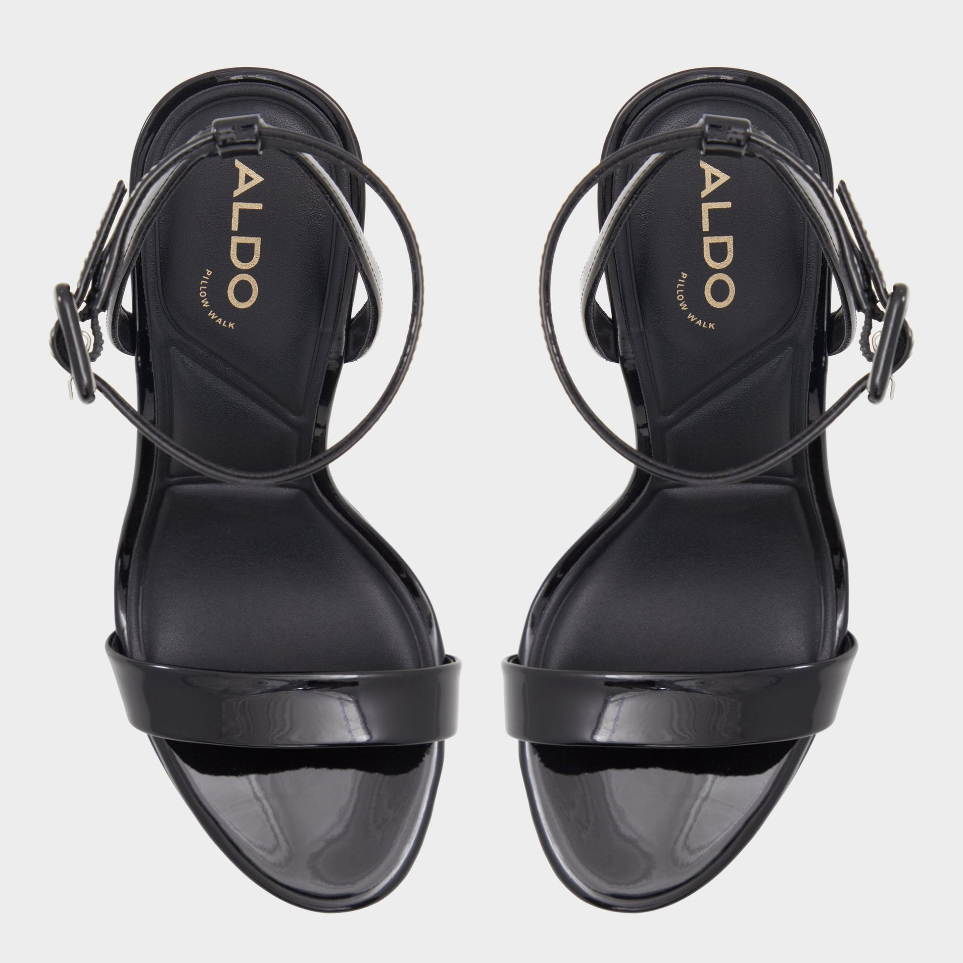 Katelina Black Women's Heeled sandals - Strappy heeled sandal, Stiletto platform - Black