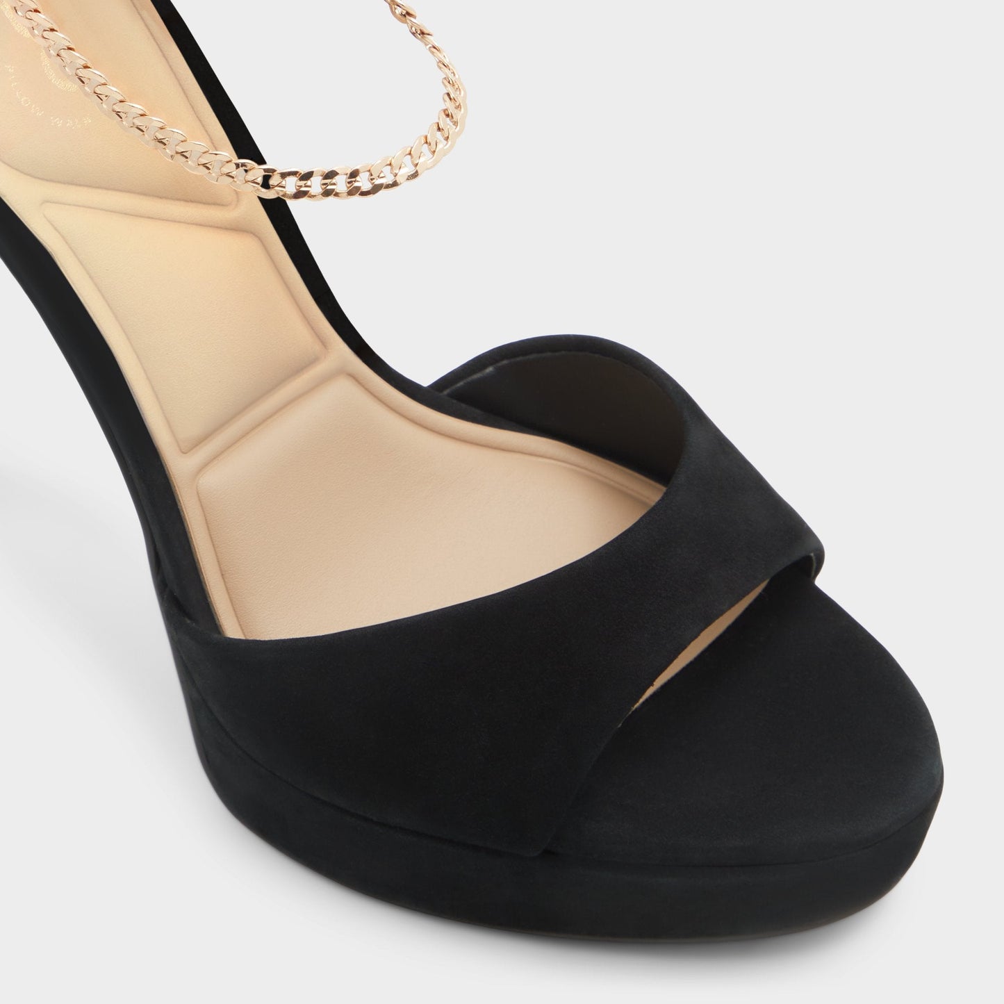 Afumeth Black Overflow Women's Platform sandals - Strappy heeled sandal, Stiletto platform - Black overflow
