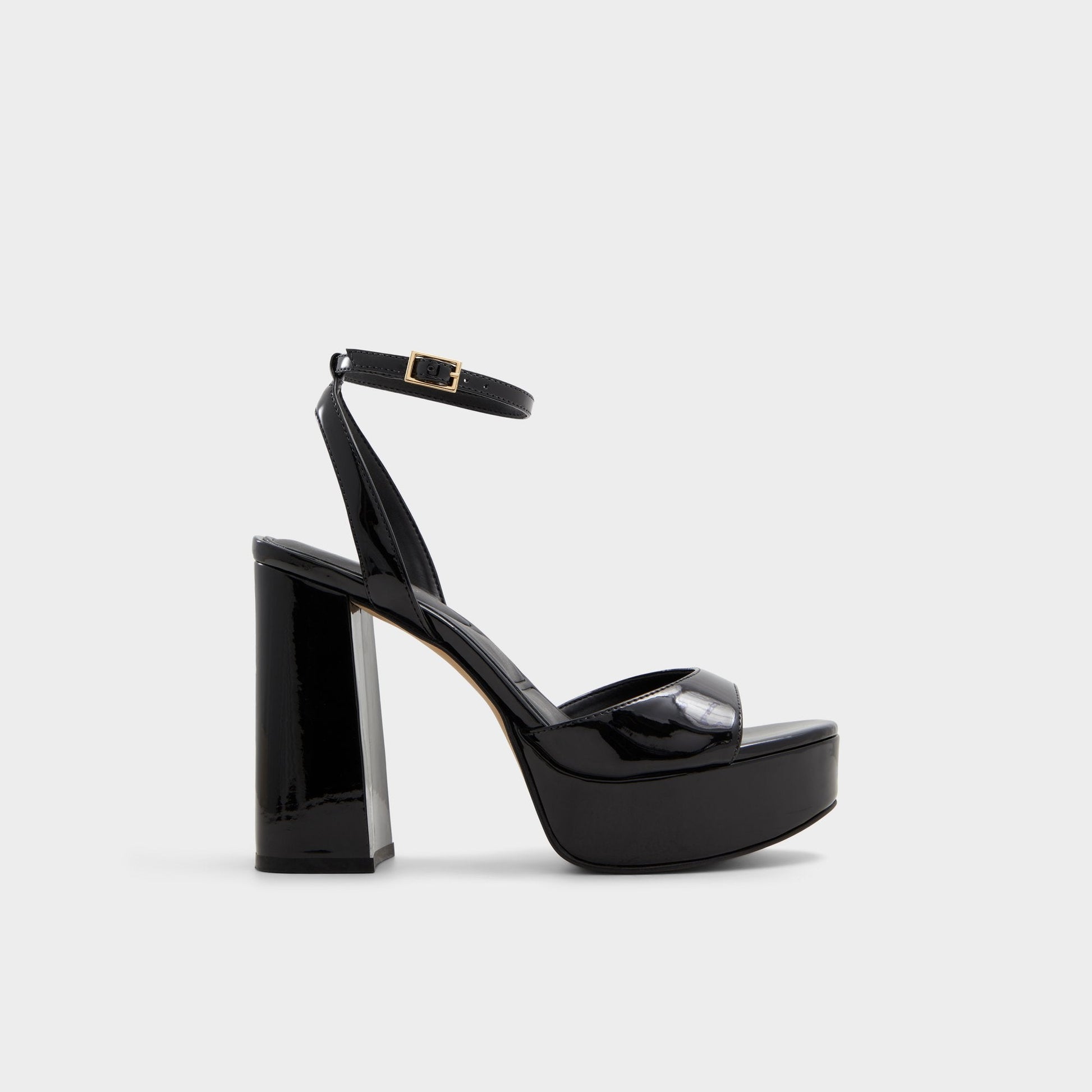 Valoria Black Women's Platform sandals - Strappy heeled sandal, Platform - Black