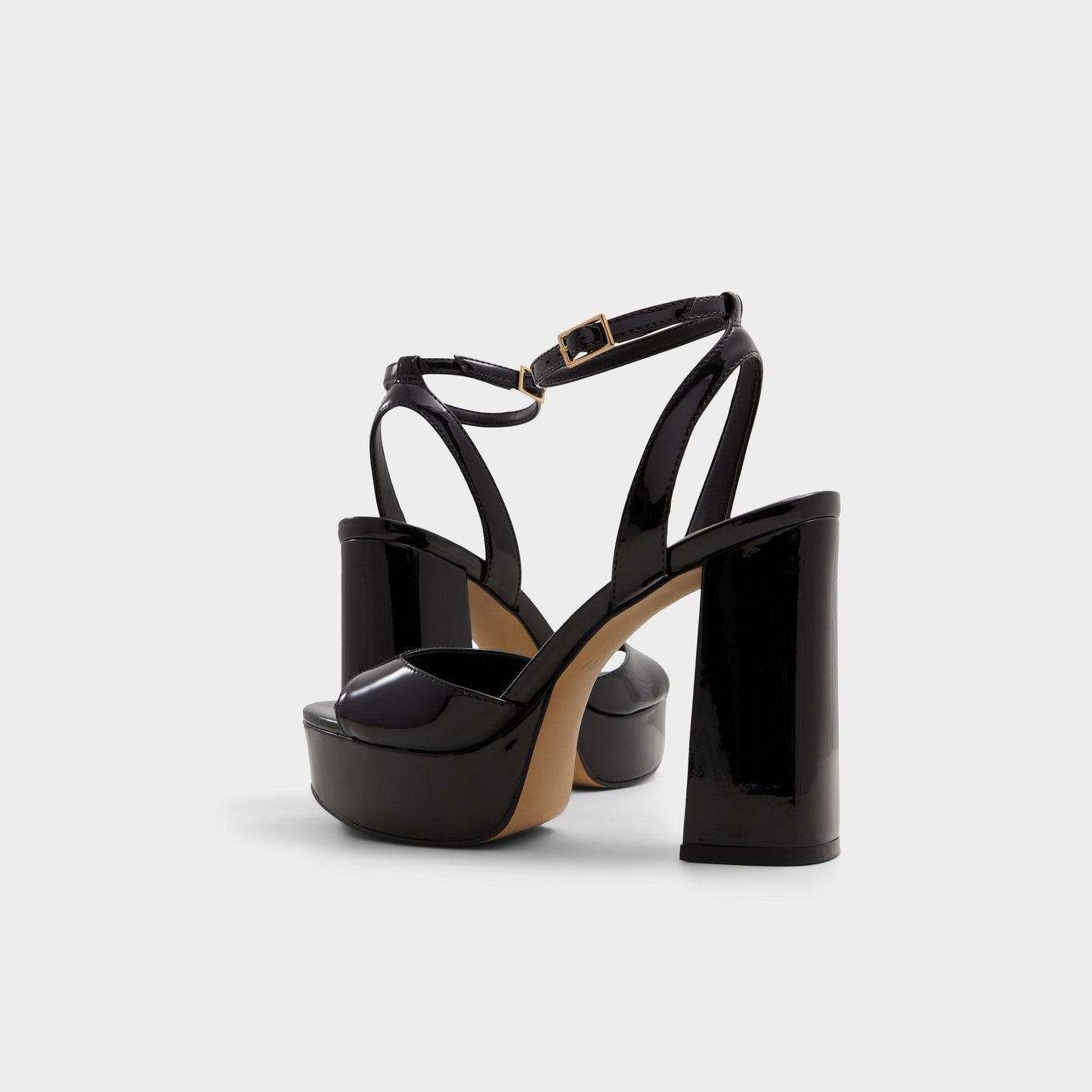 Valoria Black Women's Platform sandals - Strappy heeled sandal, Platform - Black