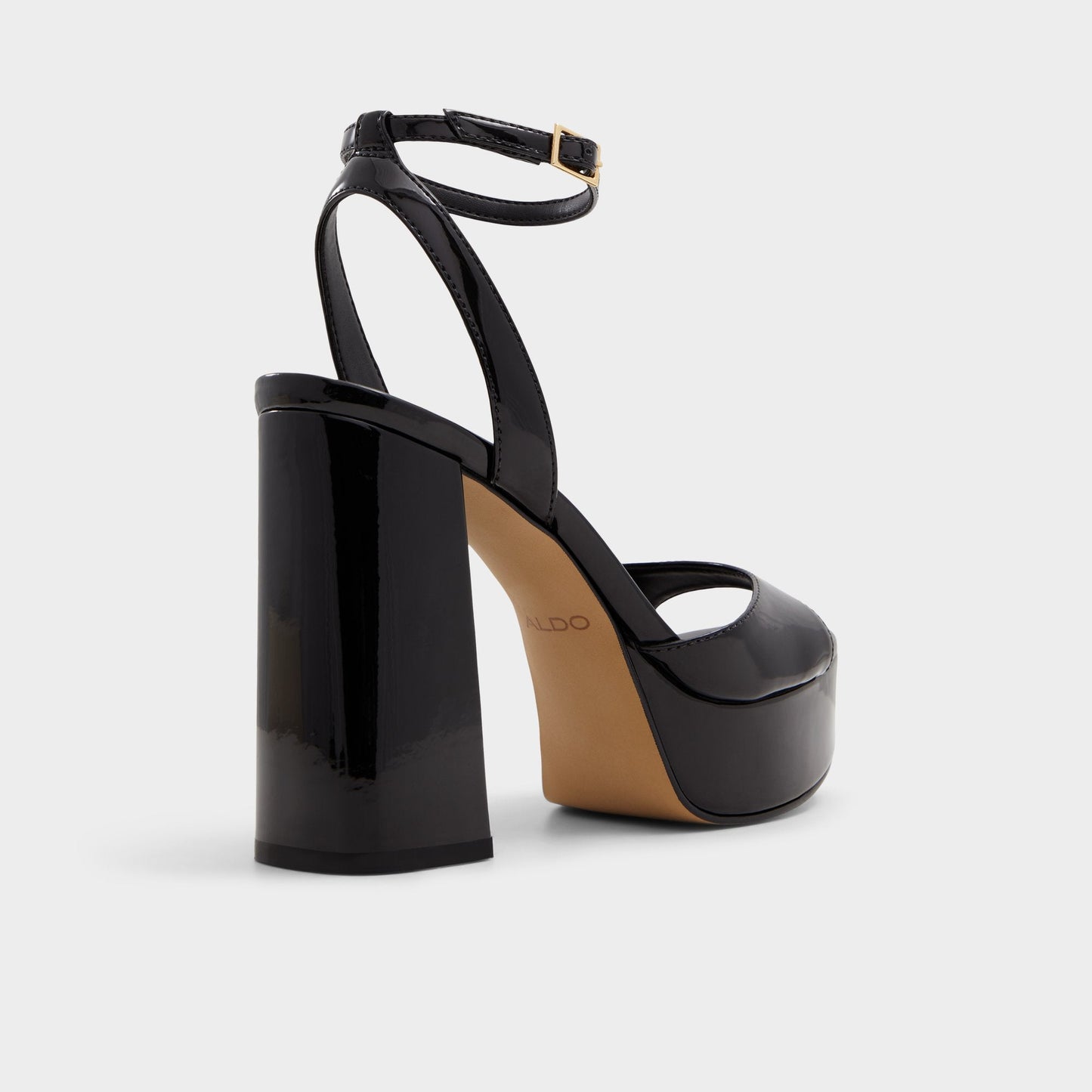 Valoria Black Women's Platform sandals - Strappy heeled sandal, Platform - Black