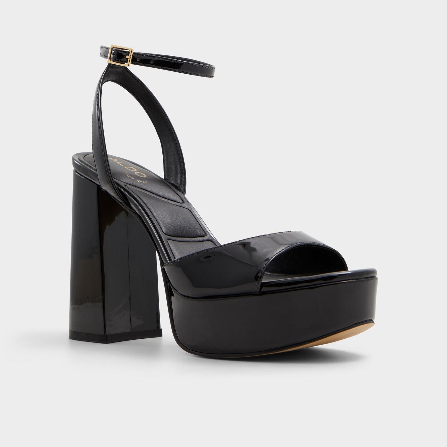Valoria Black Women's Platform sandals - Strappy heeled sandal, Platform - Black