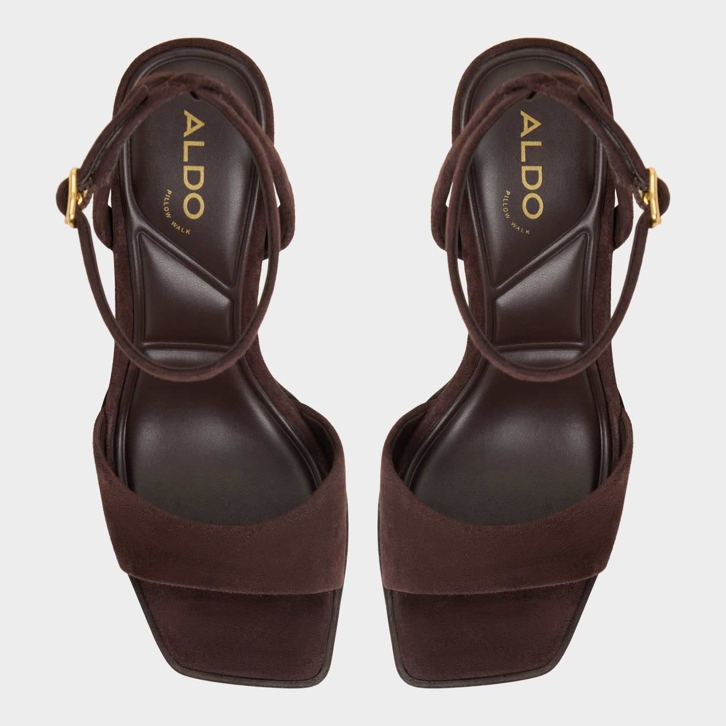 Lothon Dark Brown Women's Platform sandals - Strappy heeled sandal, Platform - Dark brown