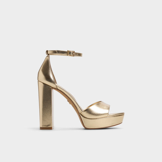 Enaegyn 2.0 in Gold - Strappy heeled sandal, Platform - Gold