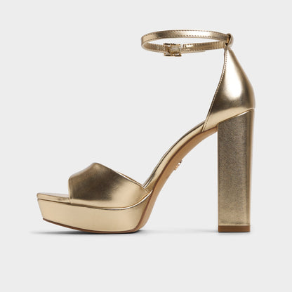 Enaegyn 2.0 in Gold - Strappy heeled sandal, Platform - Gold