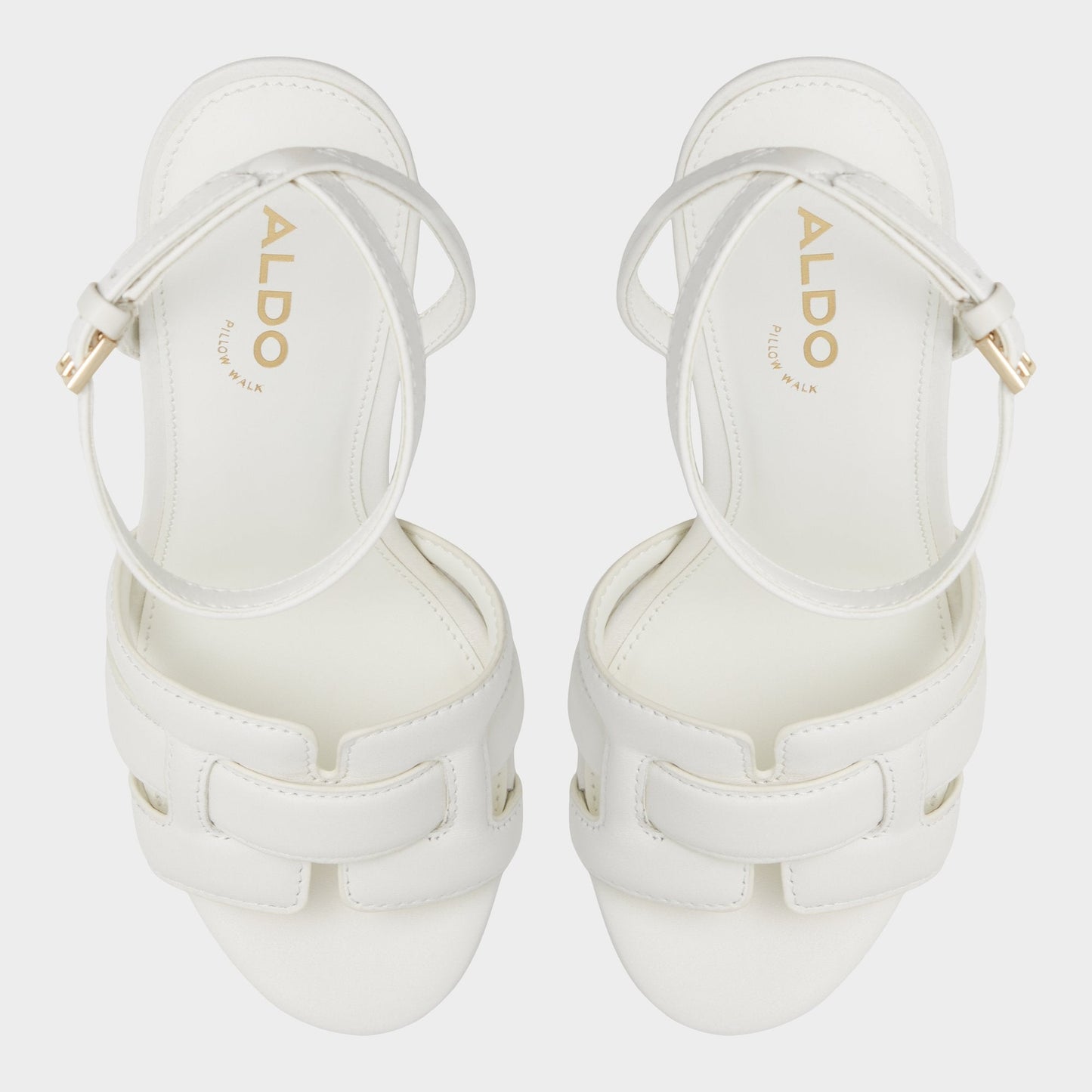 Valaberel Open White Women's Platform sandals - Strappy heeled sandal, Platform - Open white