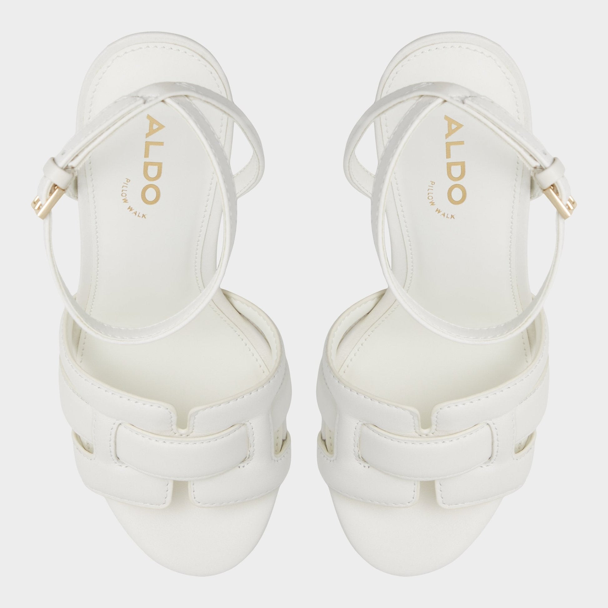 Valaberel Open White Women's Platform sandals - Strappy heeled sandal, Platform - Open white