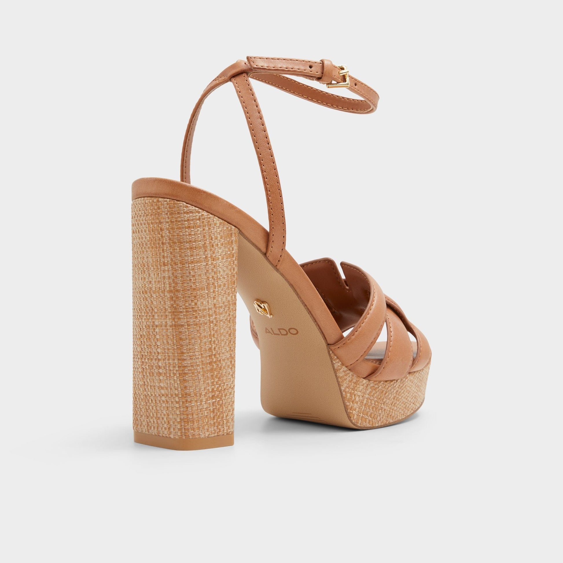 Valaberel Medium Brown Women's Platform sandals - Strappy heeled sandal, Platform - Medium brown