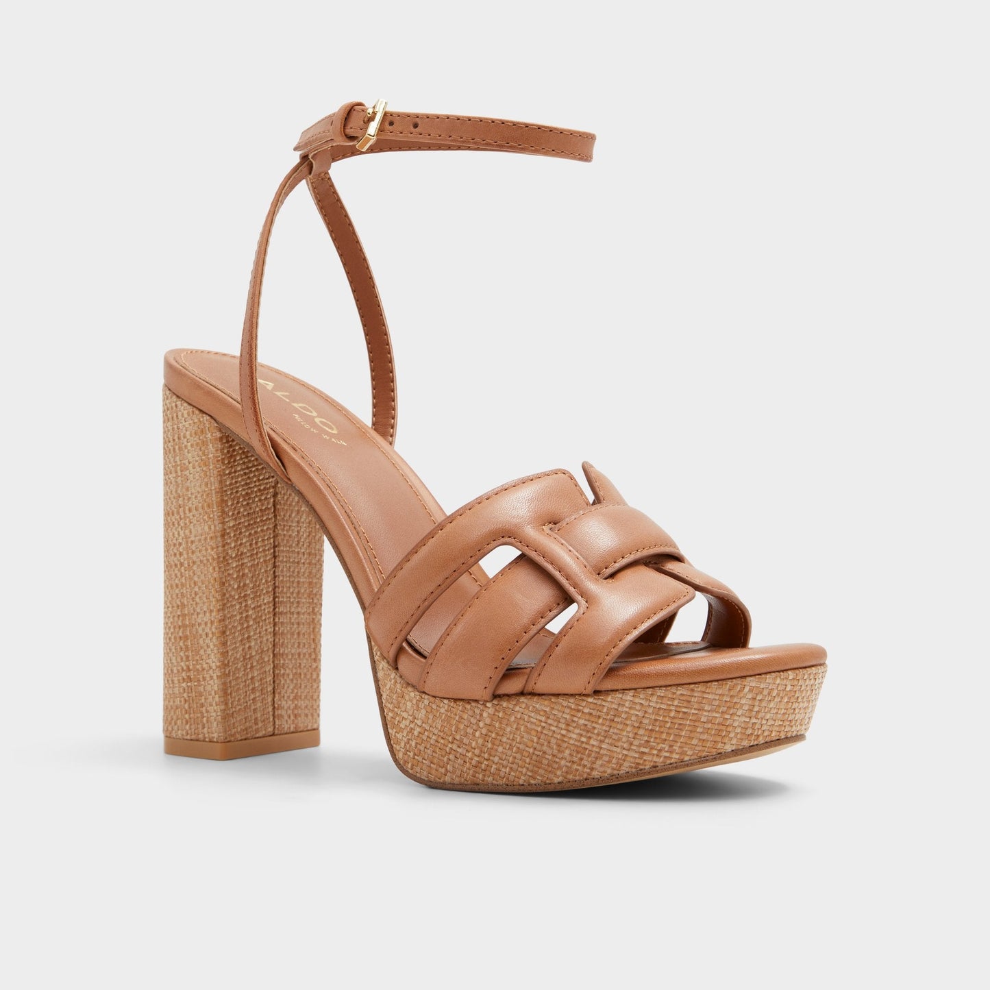 Valaberel Medium Brown Women's Platform sandals - Strappy heeled sandal, Platform - Medium brown