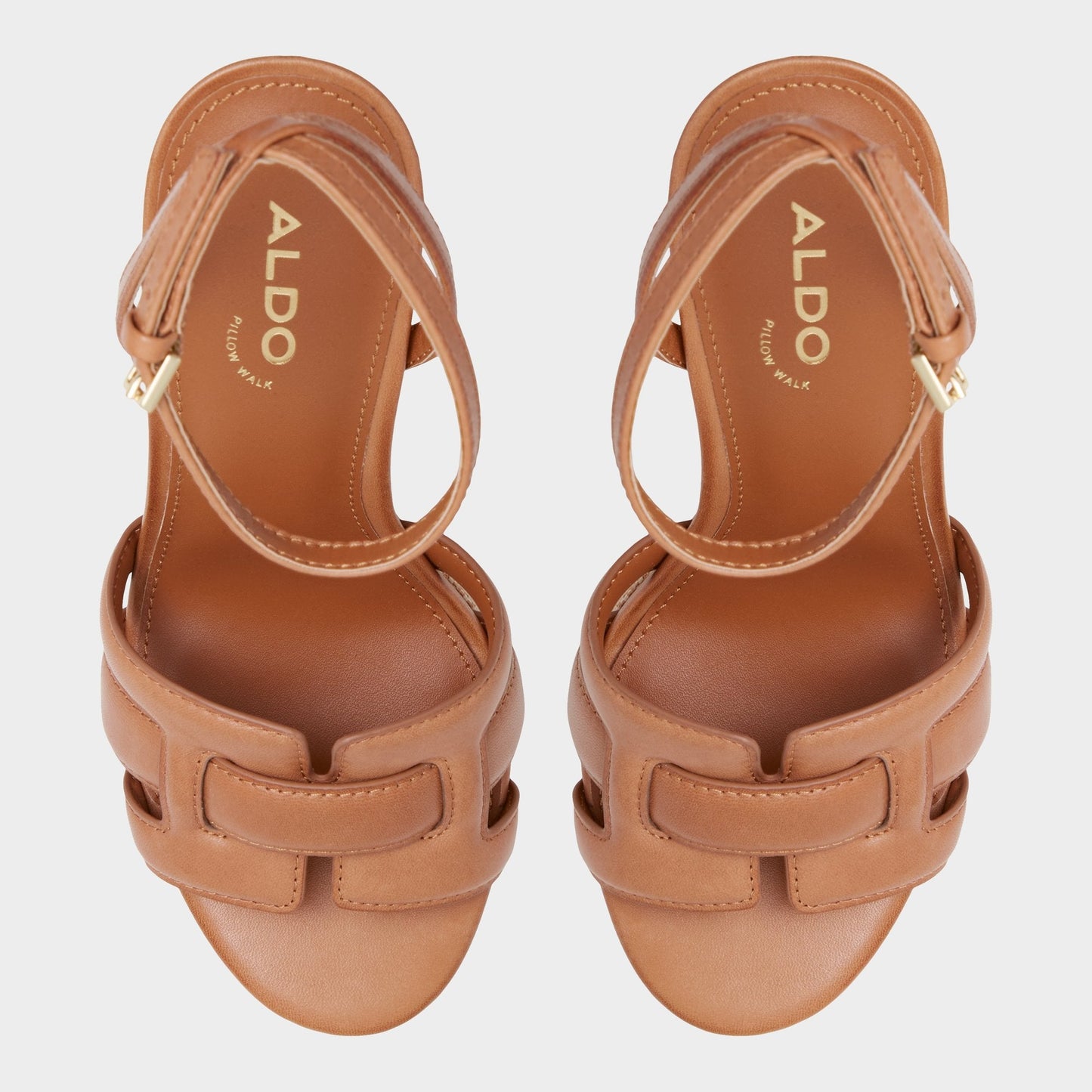 Valaberel Medium Brown Women's Platform sandals - Strappy heeled sandal, Platform - Medium brown