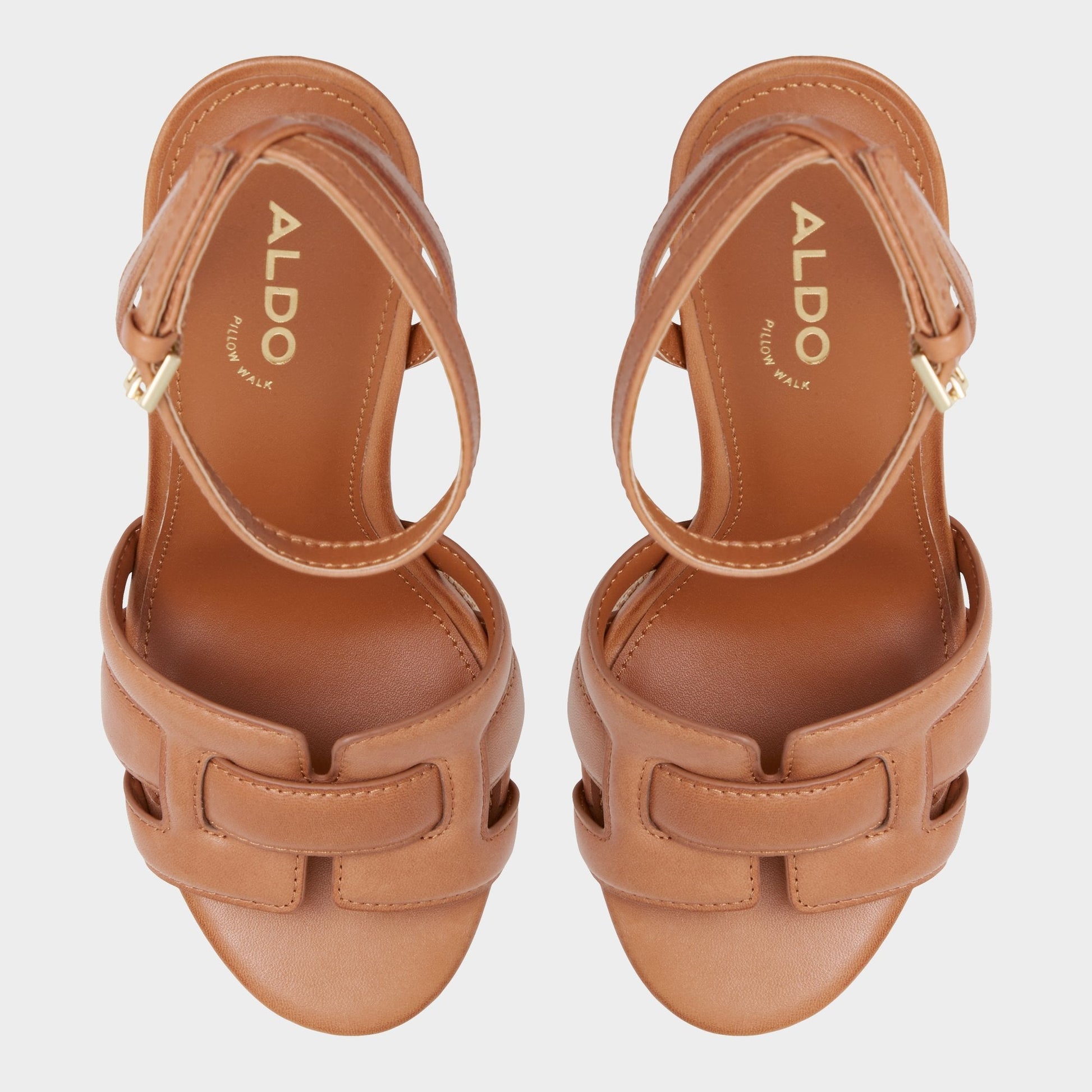 Valaberel Medium Brown Women's Platform sandals - Strappy heeled sandal, Platform - Medium brown
