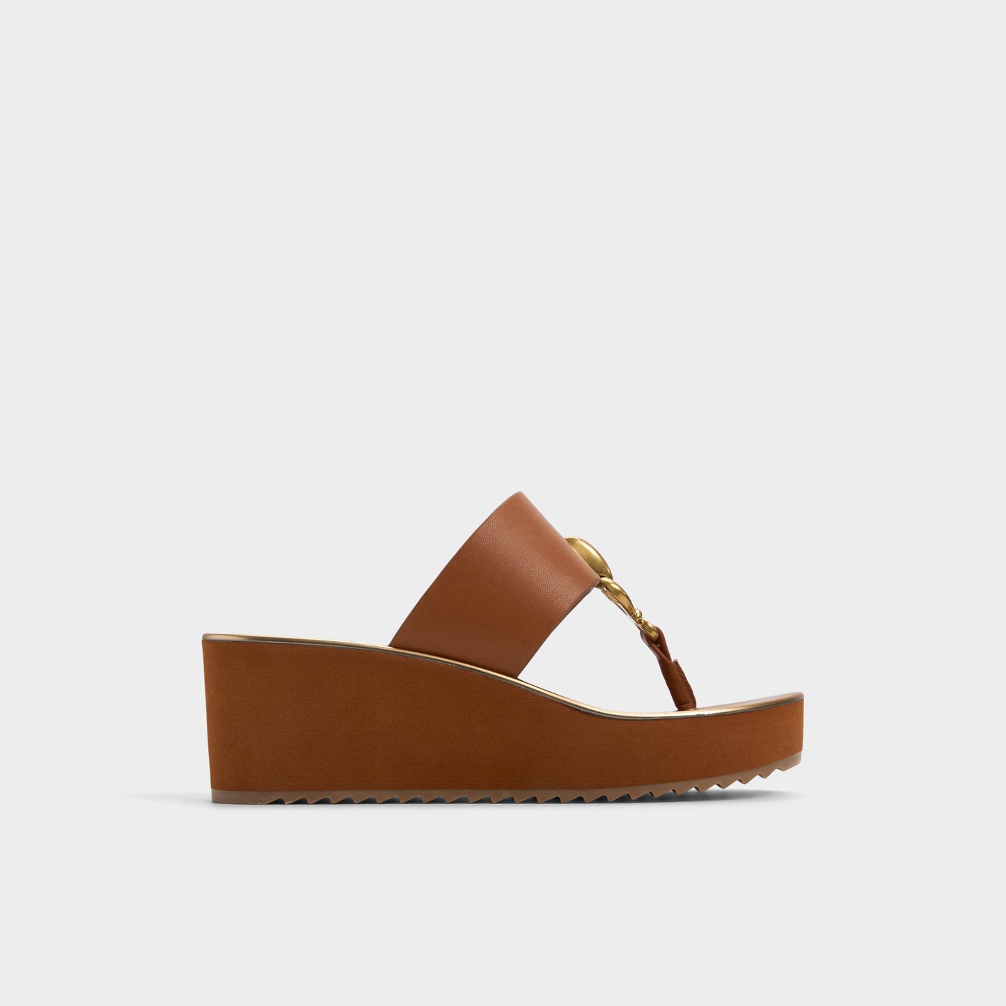 Penelopy Medium Brown Women's Platform sandals - Wedge sandal, Wedge heel - Medium brown
