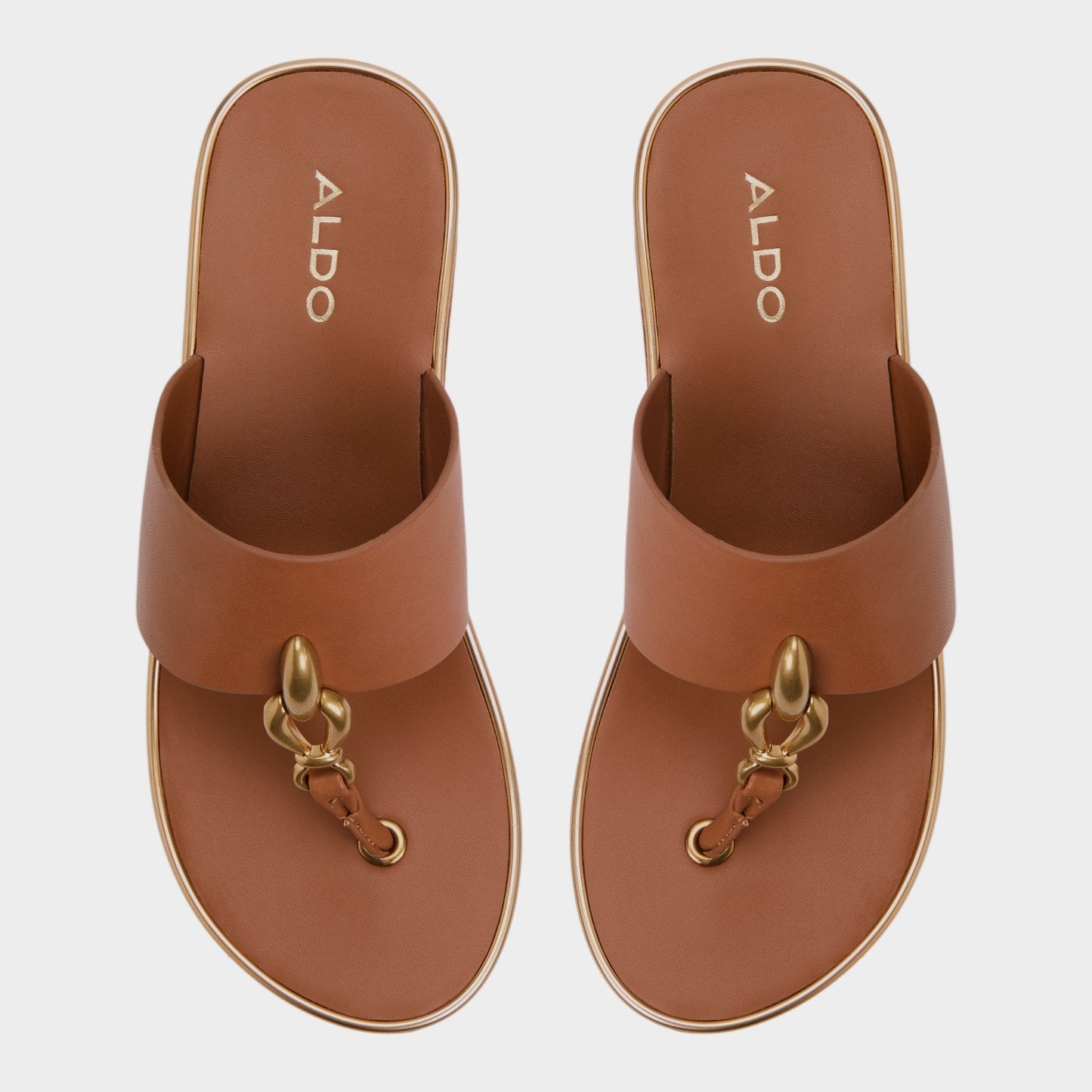 Penelopy Medium Brown Women's Platform sandals - Wedge sandal, Wedge heel - Medium brown