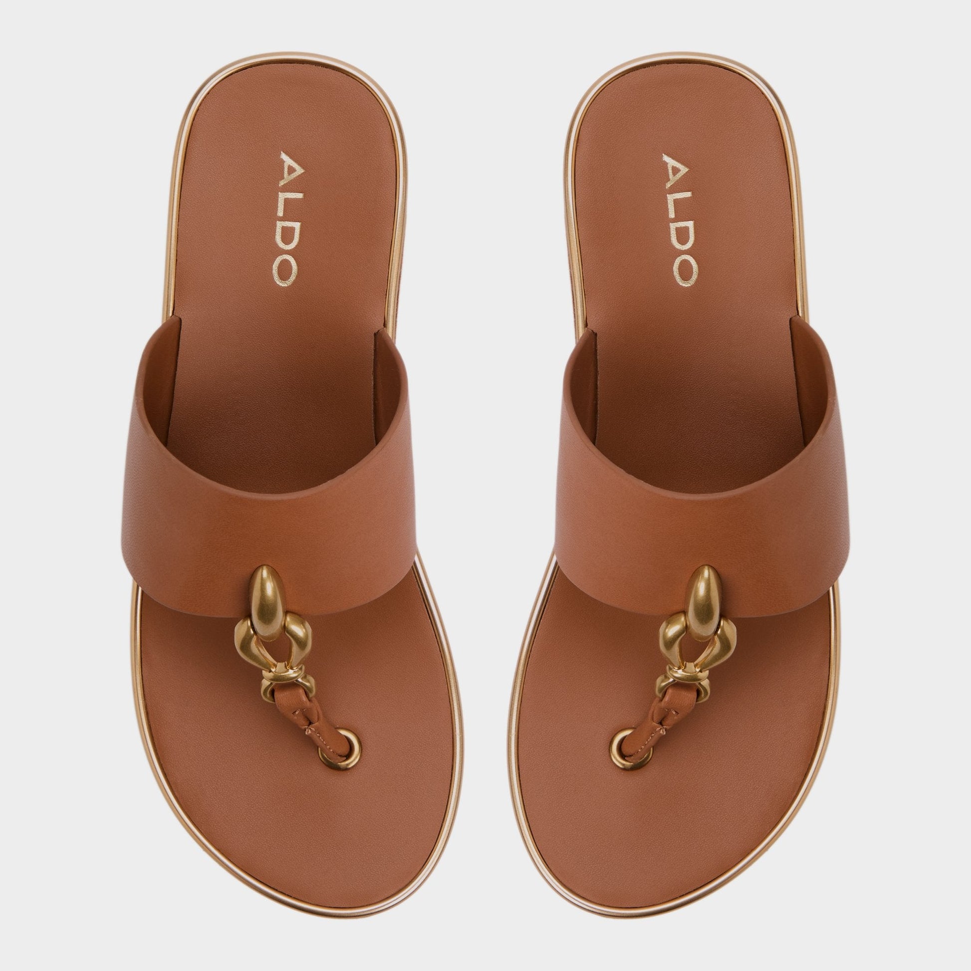 Penelopy Medium Brown Women's Platform sandals - Wedge sandal, Wedge heel - Medium brown