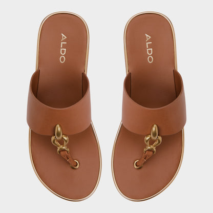 Penelopy Medium Brown Women's Platform sandals - Wedge sandal, Wedge heel - Medium brown
