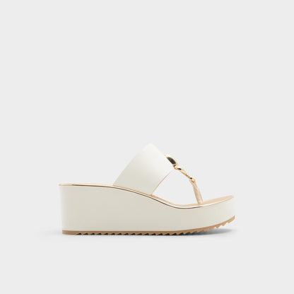 Penelopy White Women's Wedges - Wedge sandal, Wedge heel - White