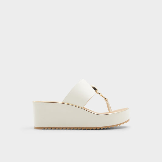 Penelopy White Women's Wedges - Wedge sandal, Wedge heel - White