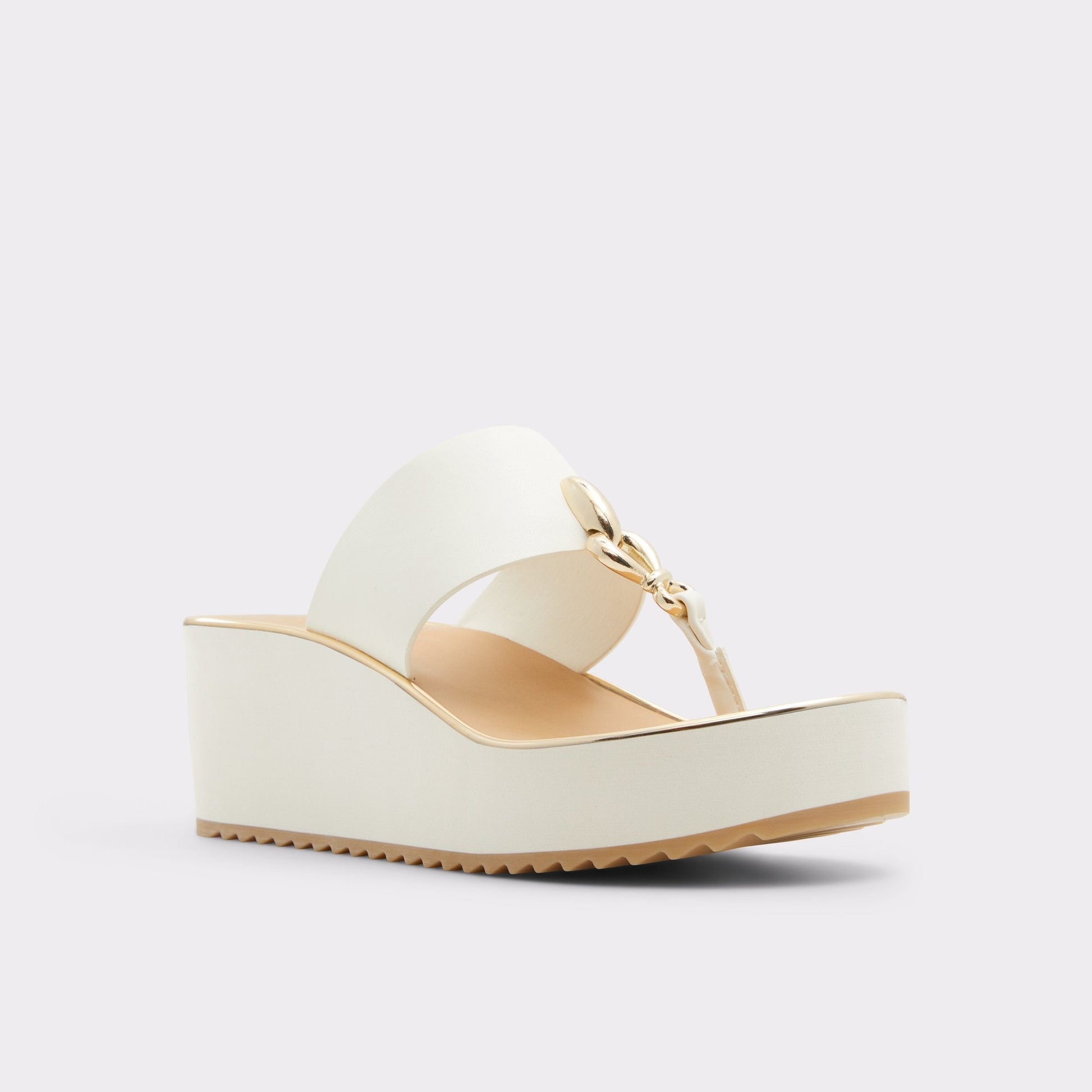 Penelopy White Women's Wedges - Wedge sandal, Wedge heel - White