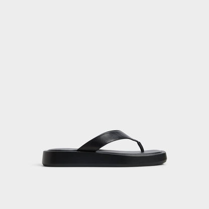 Grettle Black Women's Flats - Flip flop, Flatform - Black