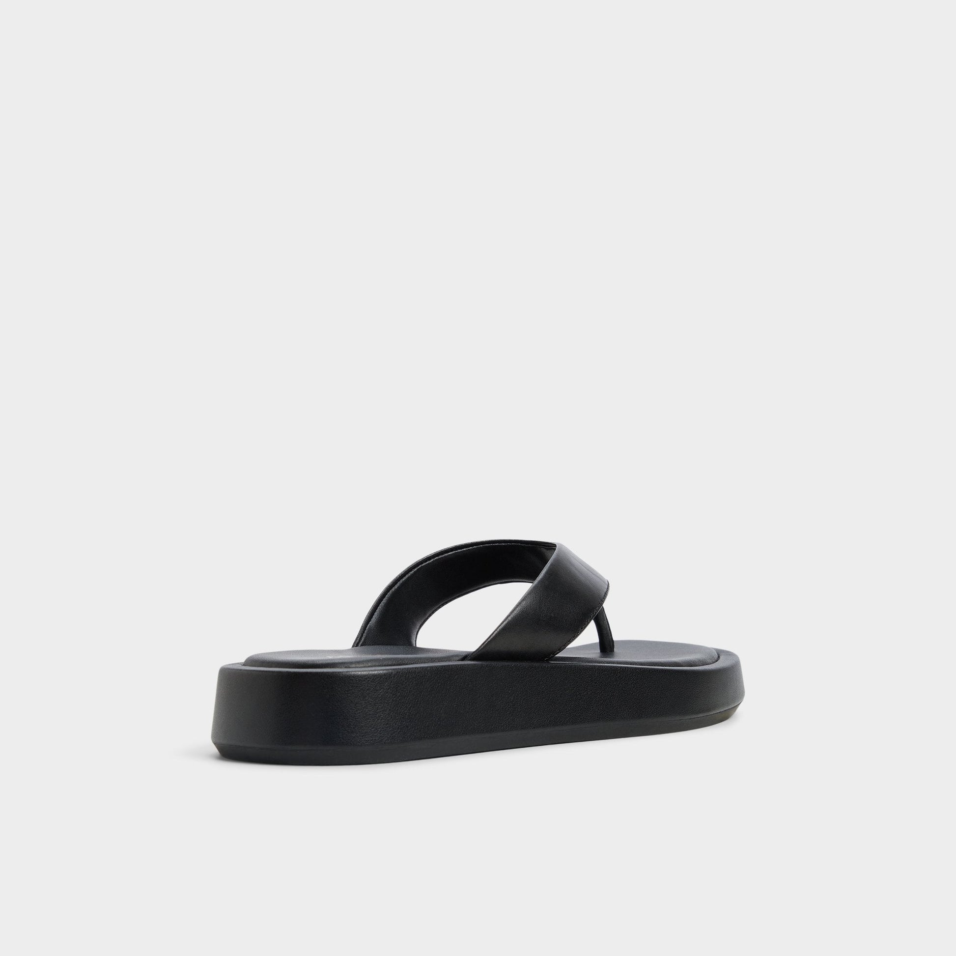 Grettle Black Women's Flats - Flip flop, Flatform - Black
