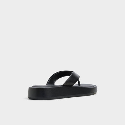 Grettle Black Women's Flats - Flip flop, Flatform - Black