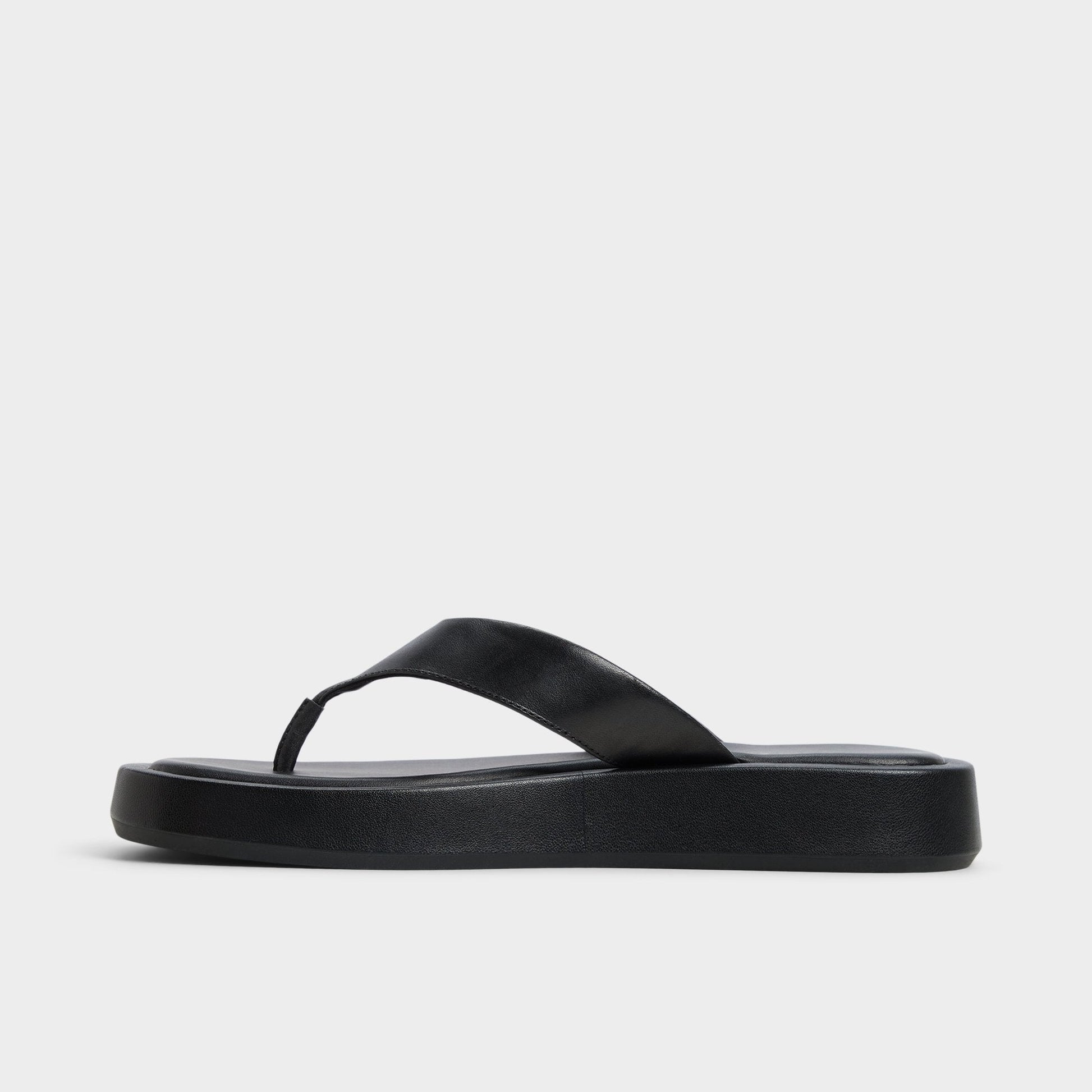 Grettle Black Women's Flats - Flip flop, Flatform - Black