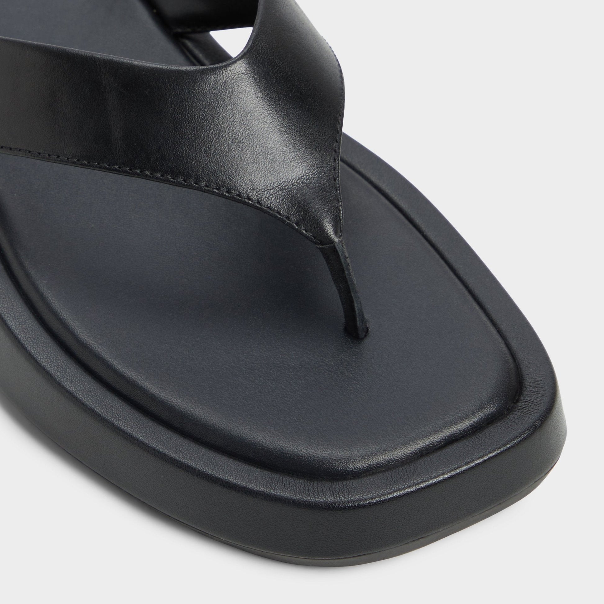 Grettle Black Women's Flats - Flip flop, Flatform - Black