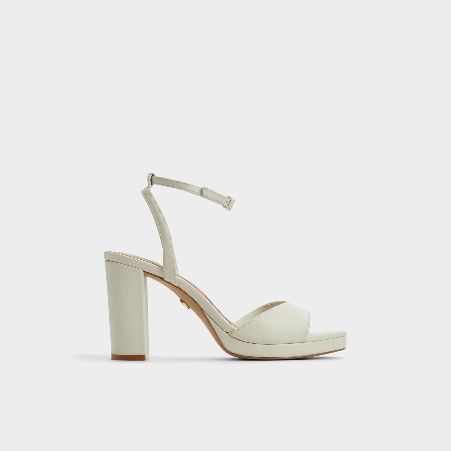 Gracious White/Bone Women's Block heels - Strappy heeled sandal, Block heel - White/Bone