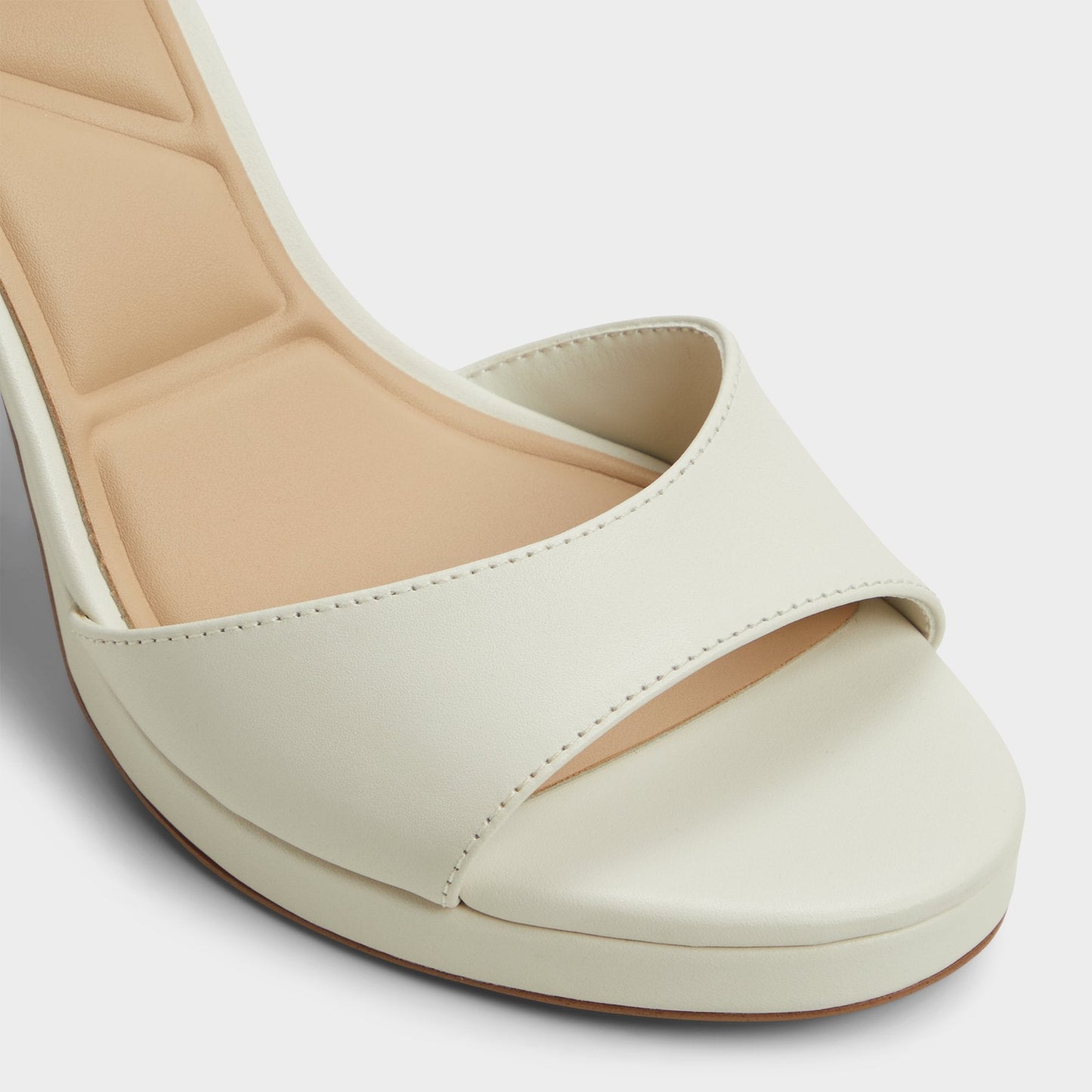 Gracious White/Bone Women's Block heels - Strappy heeled sandal, Block heel - White/Bone