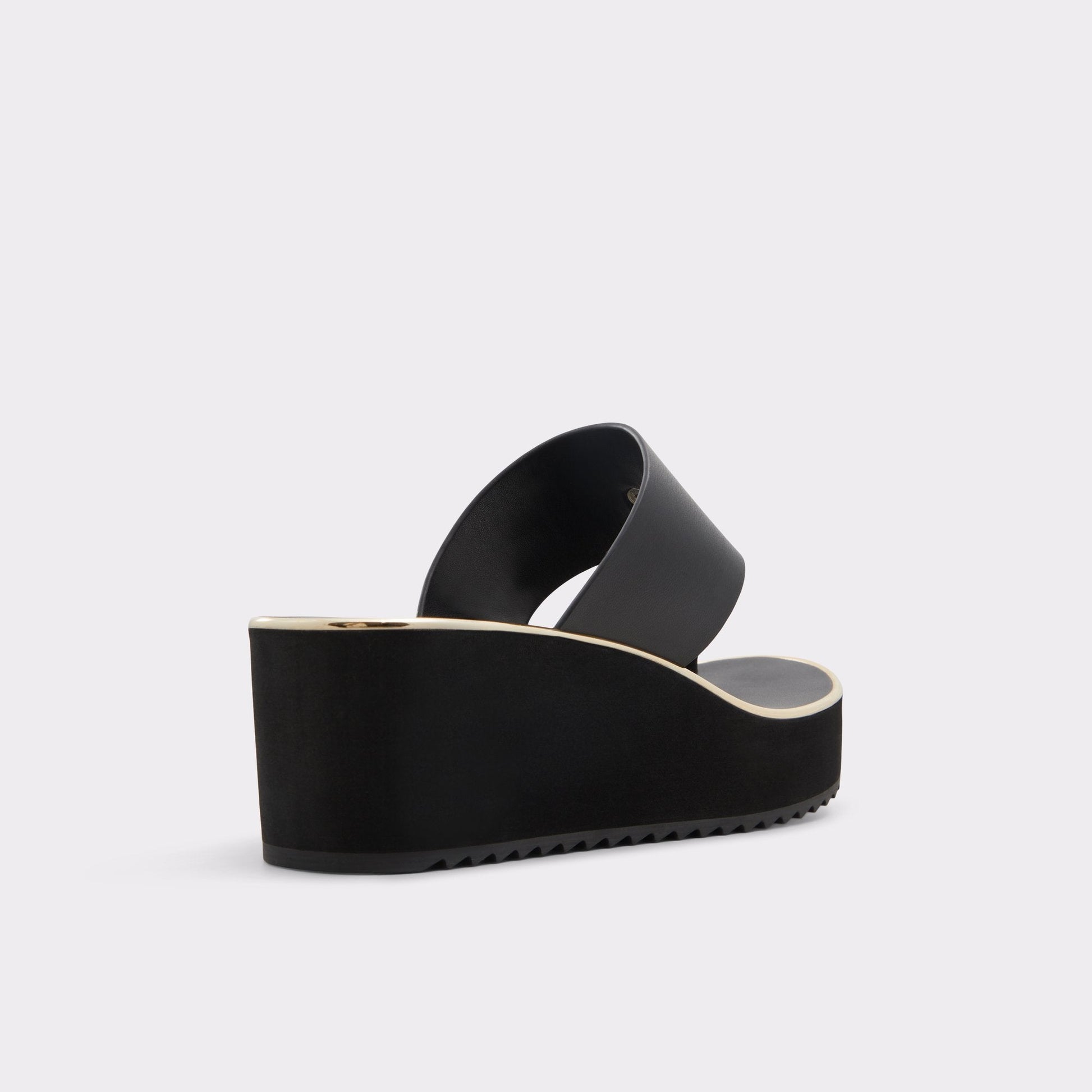 Penelopy Black Women's Wedges - Wedge sandal, Wedge heel - Black
