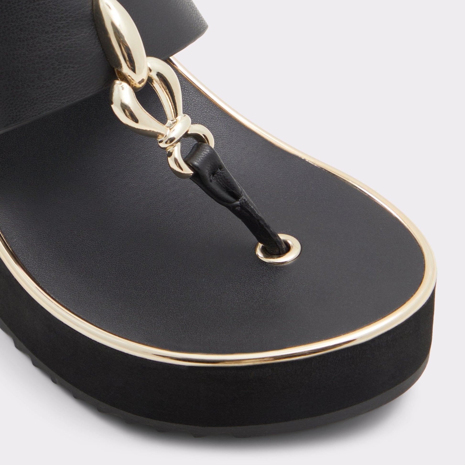 Penelopy Black Women's Wedges - Wedge sandal, Wedge heel - Black