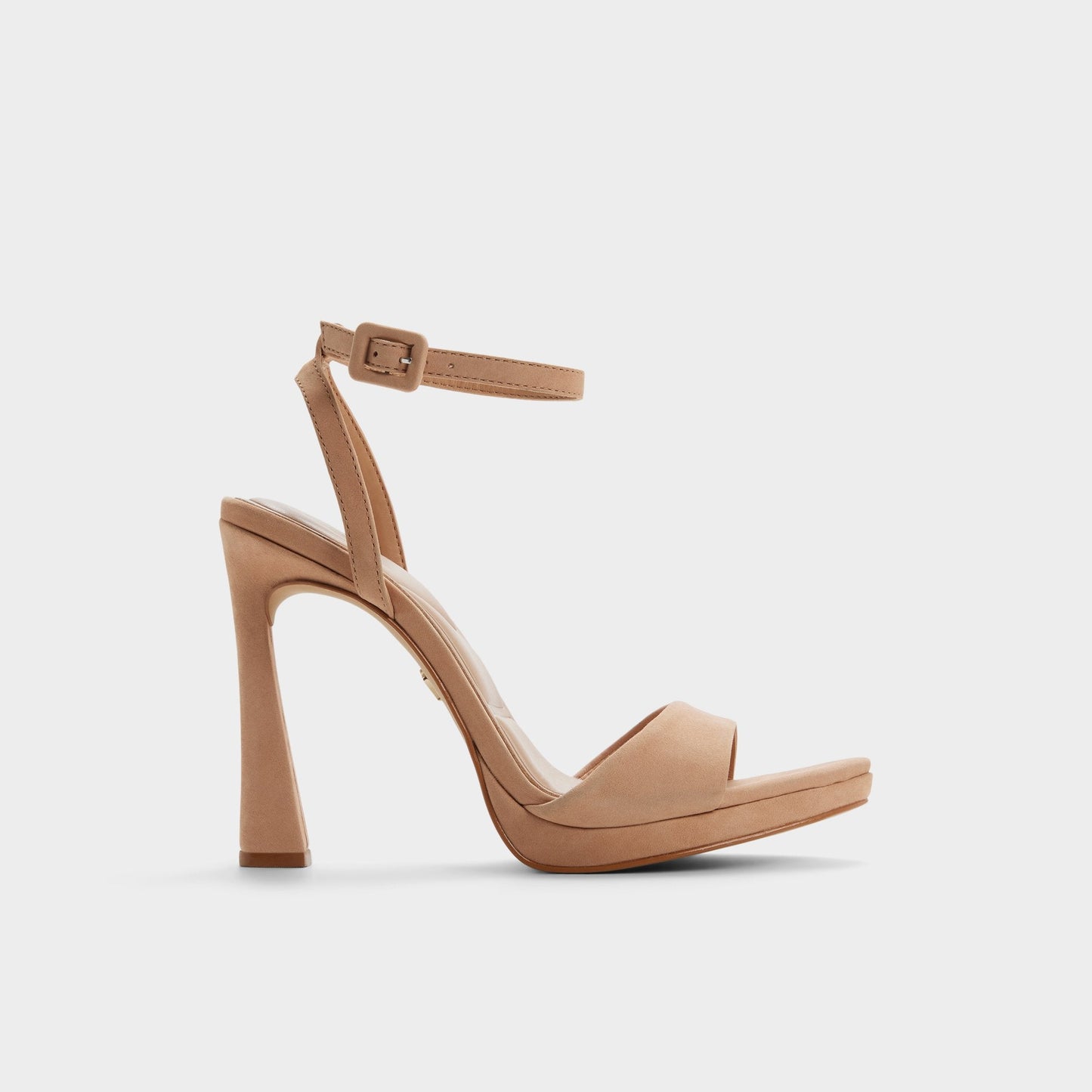 Ivette in Medium Beige - Strappy heeled sandal, Platform - Medium Beige
