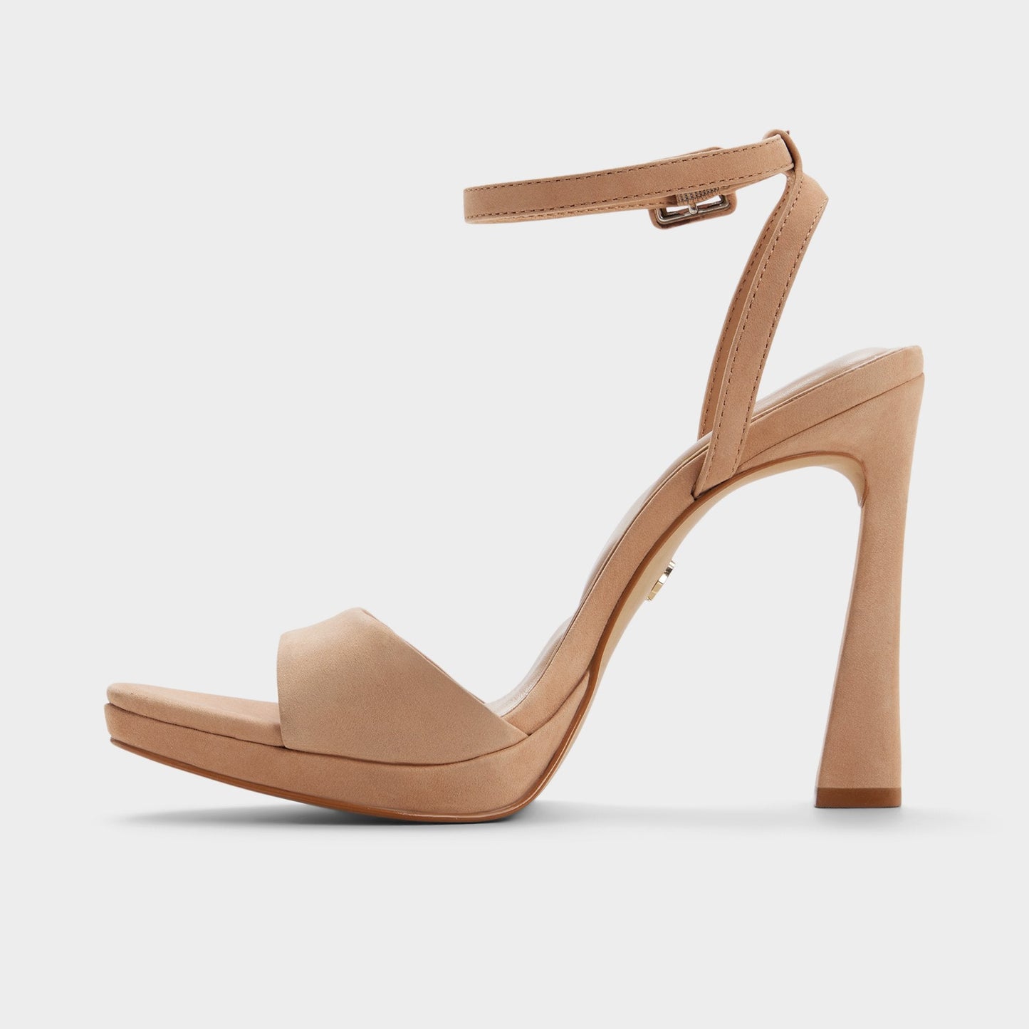 Ivette in Medium Beige - Strappy heeled sandal, Platform - Medium Beige