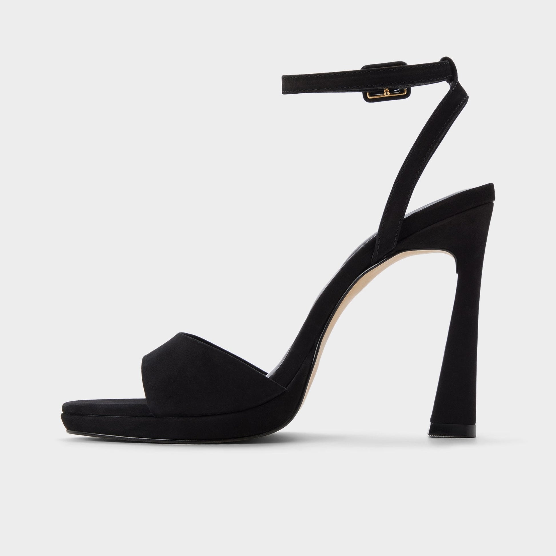 Ivette in Black - Heeled sandal, Platform - Black