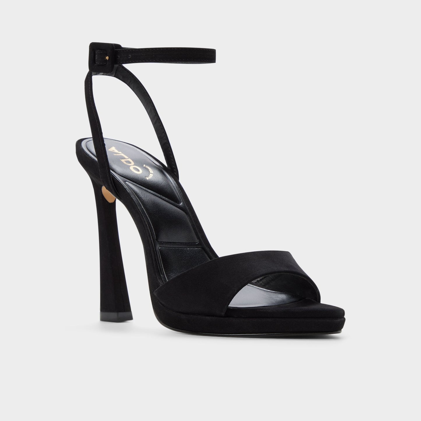 Ivette in Black - Heeled sandal, Platform - Black
