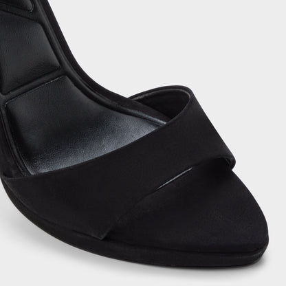 Ivette in Black - Heeled sandal, Platform - Black