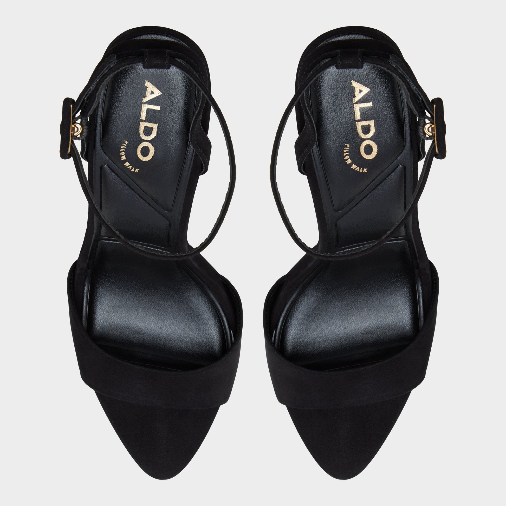 Ivette in Black - Heeled sandal, Platform - Black