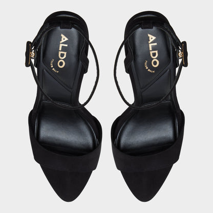 Ivette in Black - Heeled sandal, Platform - Black