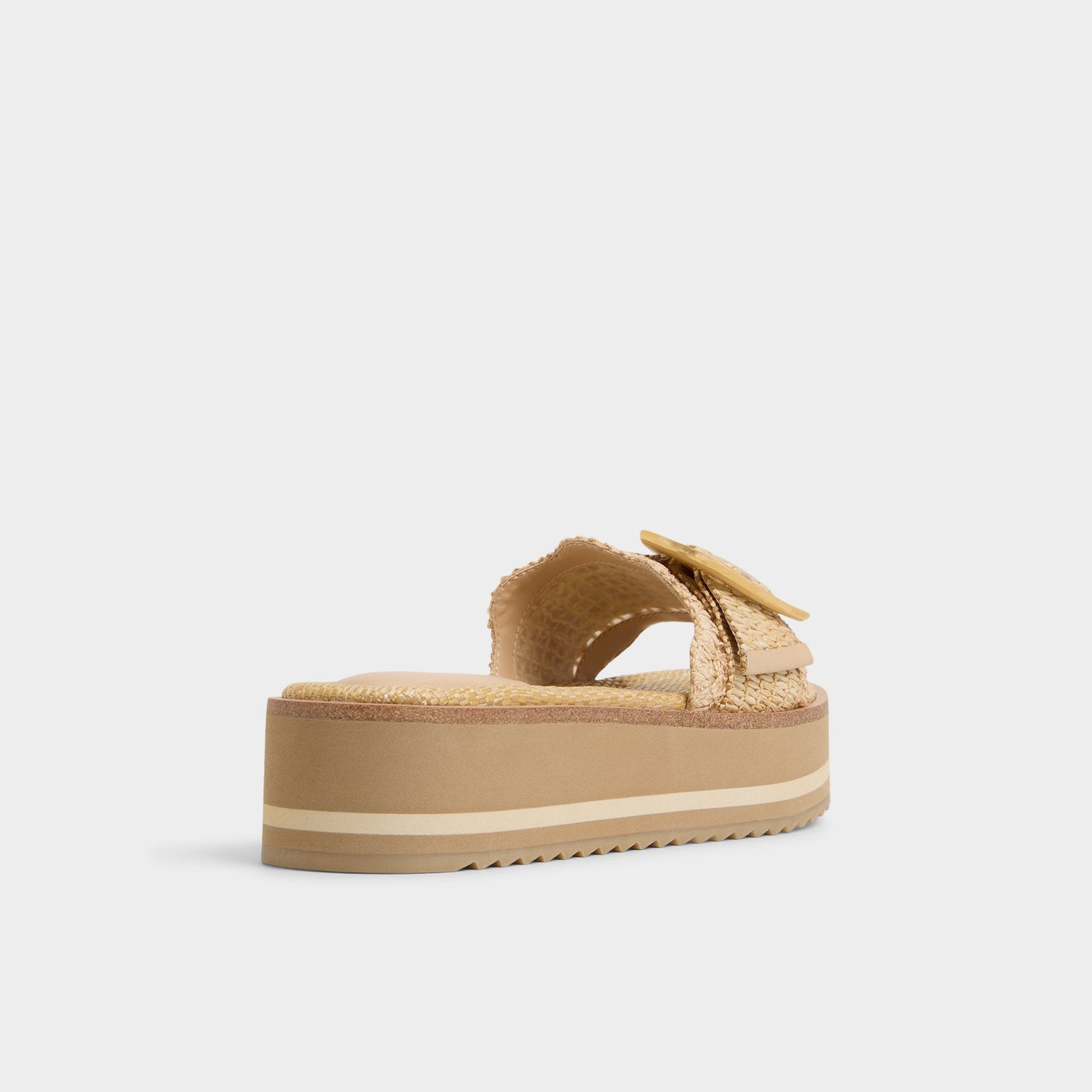 Wavynelly Light Beige Women's Flats - Slide sandal, Platform - Light beige