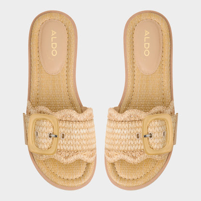 Wavynelly Light Beige Women's Flats - Slide sandal, Platform - Light beige