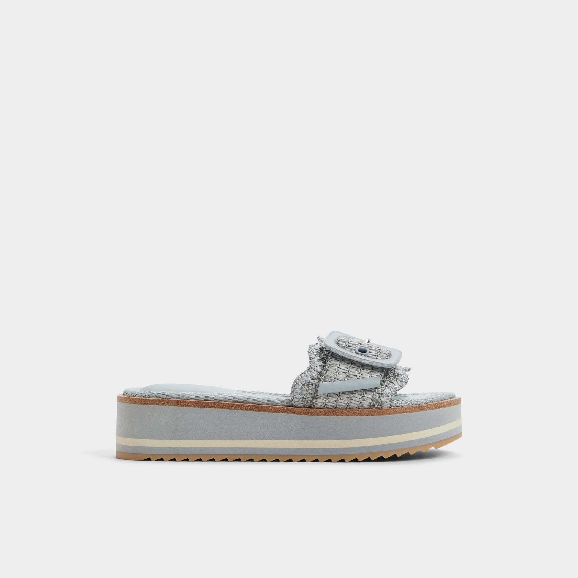 Wavynelly Other Blue Women's Flats - Slide sandal, Platform - Other Blue