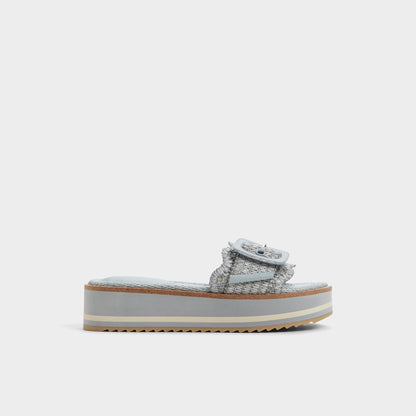 Wavynelly Other Blue Women's Flats - Slide sandal, Platform - Other Blue