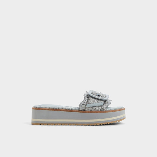 Wavynelly Other Blue Women's Flats - Slide sandal, Platform - Other Blue