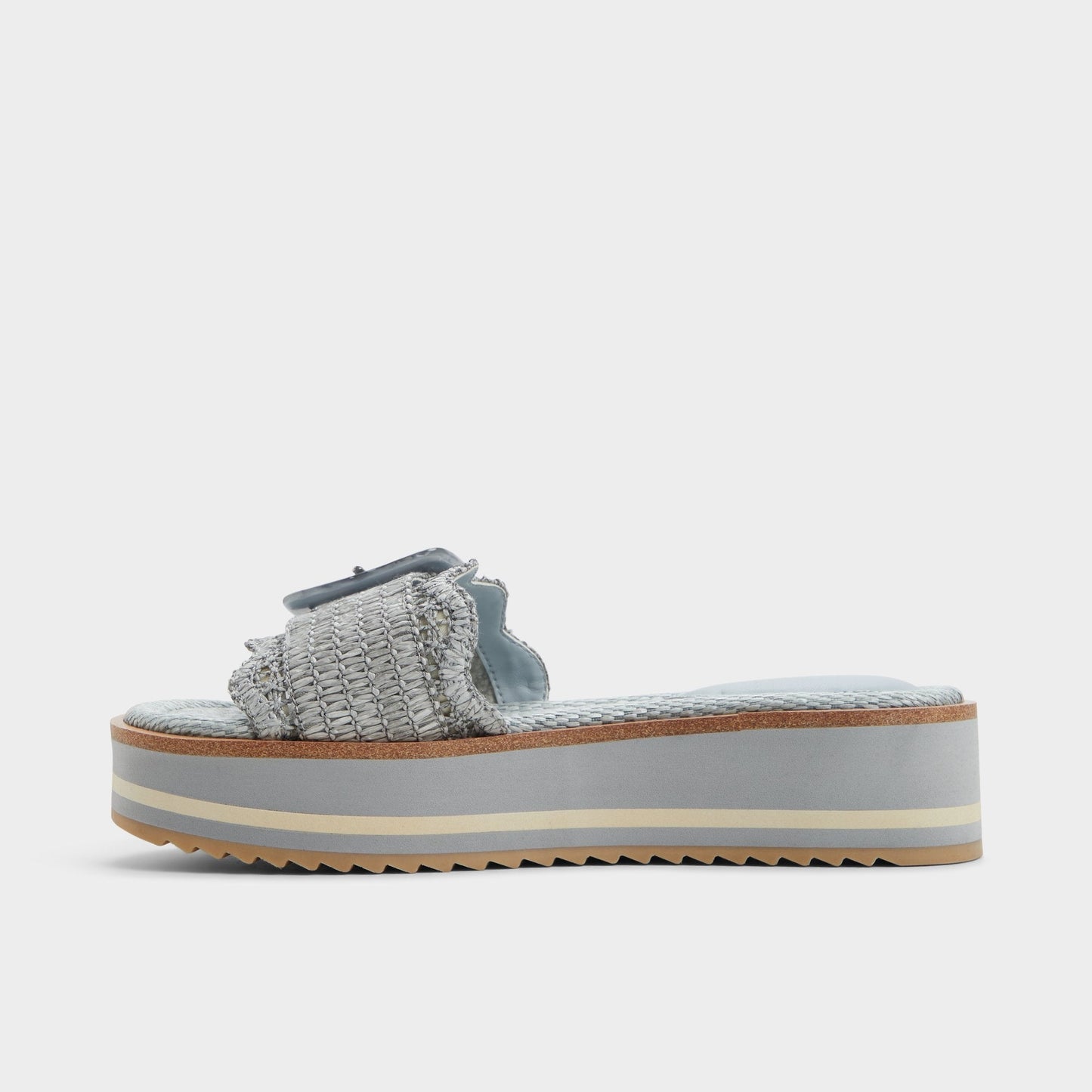 Wavynelly Other Blue Women's Flats - Slide sandal, Platform - Other Blue