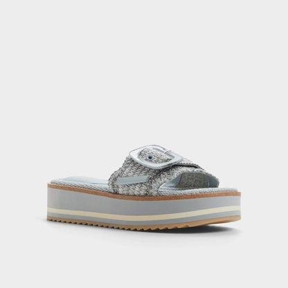 Wavynelly Other Blue Women's Flats - Slide sandal, Platform - Other Blue