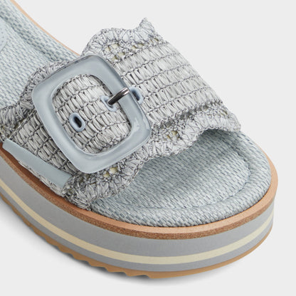 Wavynelly Other Blue Women's Flats - Slide sandal, Platform - Other Blue