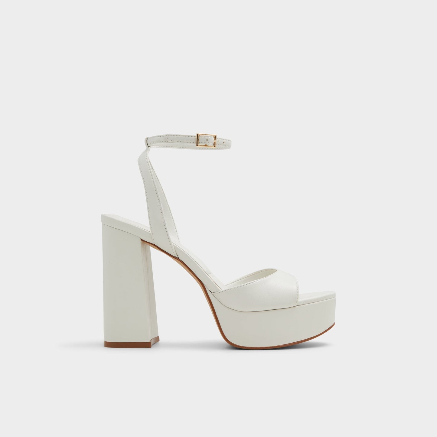 Valoria White Women's Platform sandals - Strappy heeled sandal - White