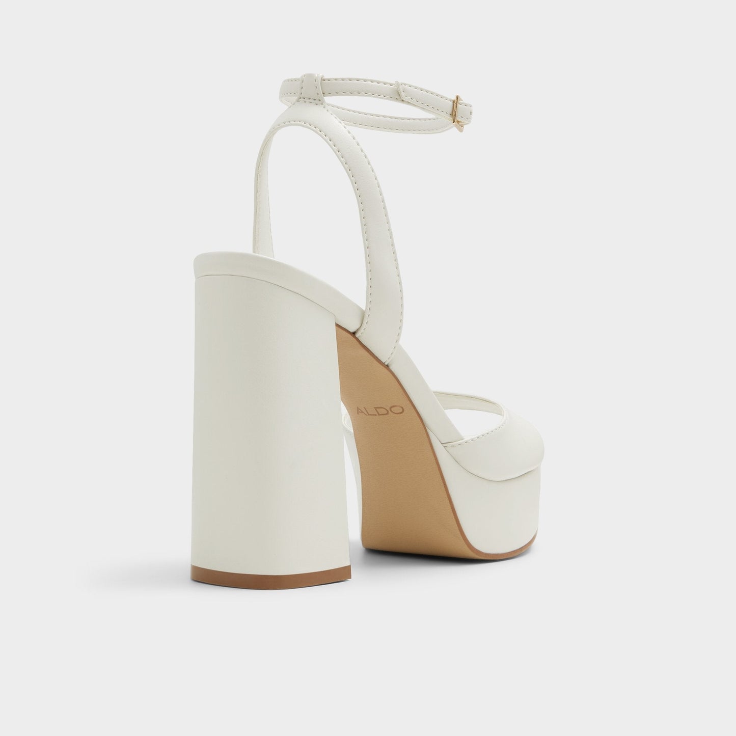 Valoria White Women's Platform sandals - Strappy heeled sandal - White