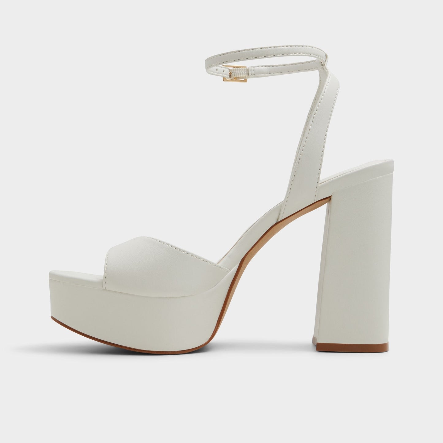 Valoria White Women's Platform sandals - Strappy heeled sandal - White